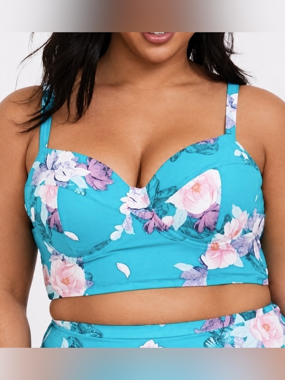 Torrid floral bathing suit top, size 2, size 18/20